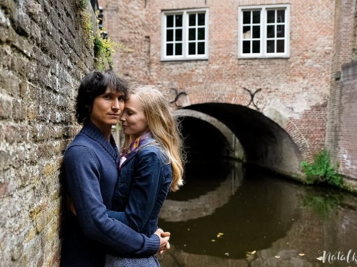 Love story, Голландия, Старый Город, молодая пара, лав стори,, канал, тунель